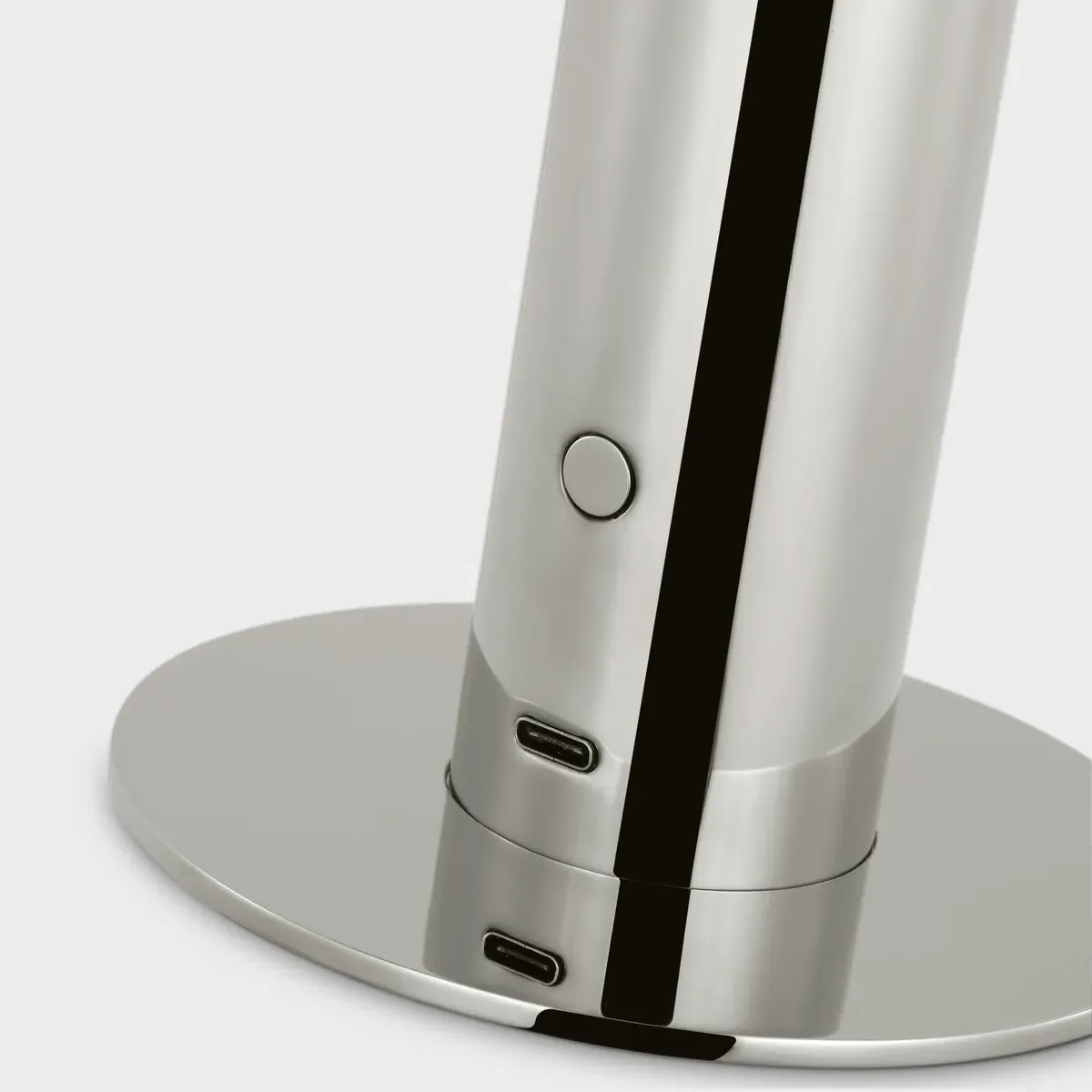 Melange Rechargeable Table Lamp - Polished Nickel, Metal