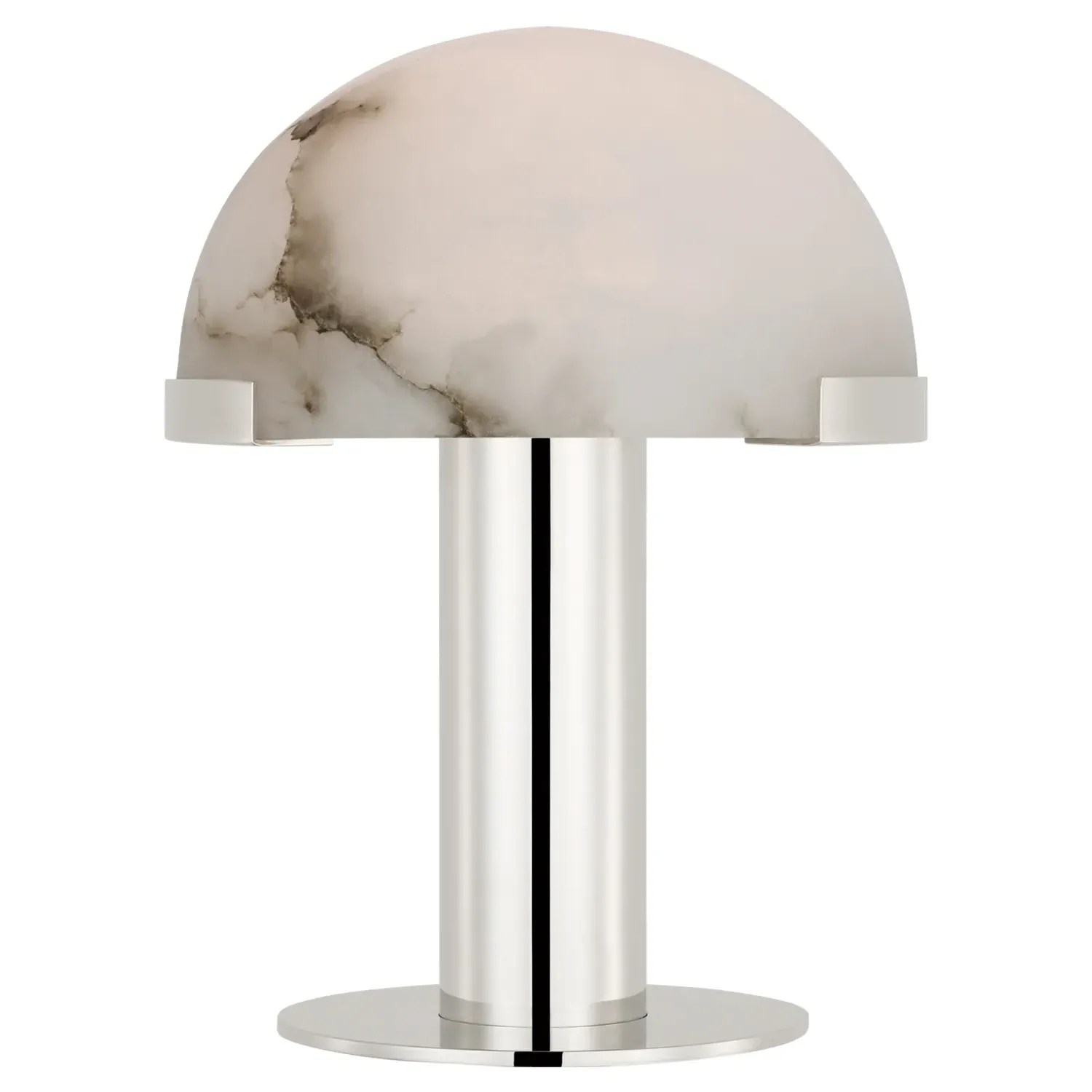 Melange Rechargeable Table Lamp - Polished Nickel, Metal