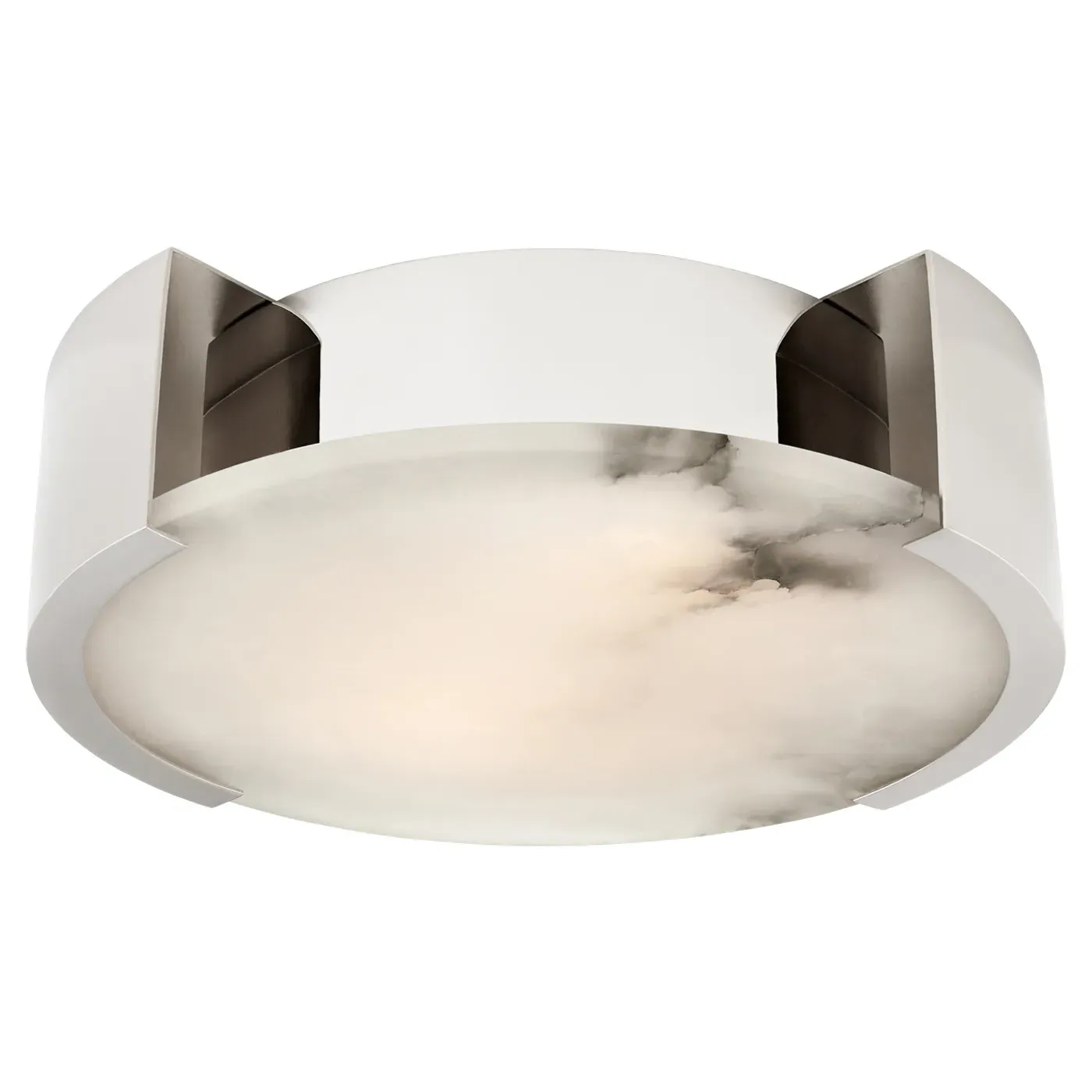 Melange Small Flush Mount - Polished Nickel, Alabaster image