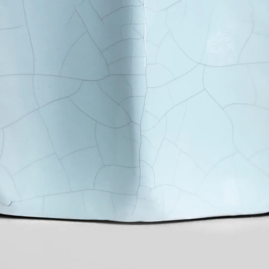 Melanie Cordless Table Lamp - Crackled Moonseed, Ceramic