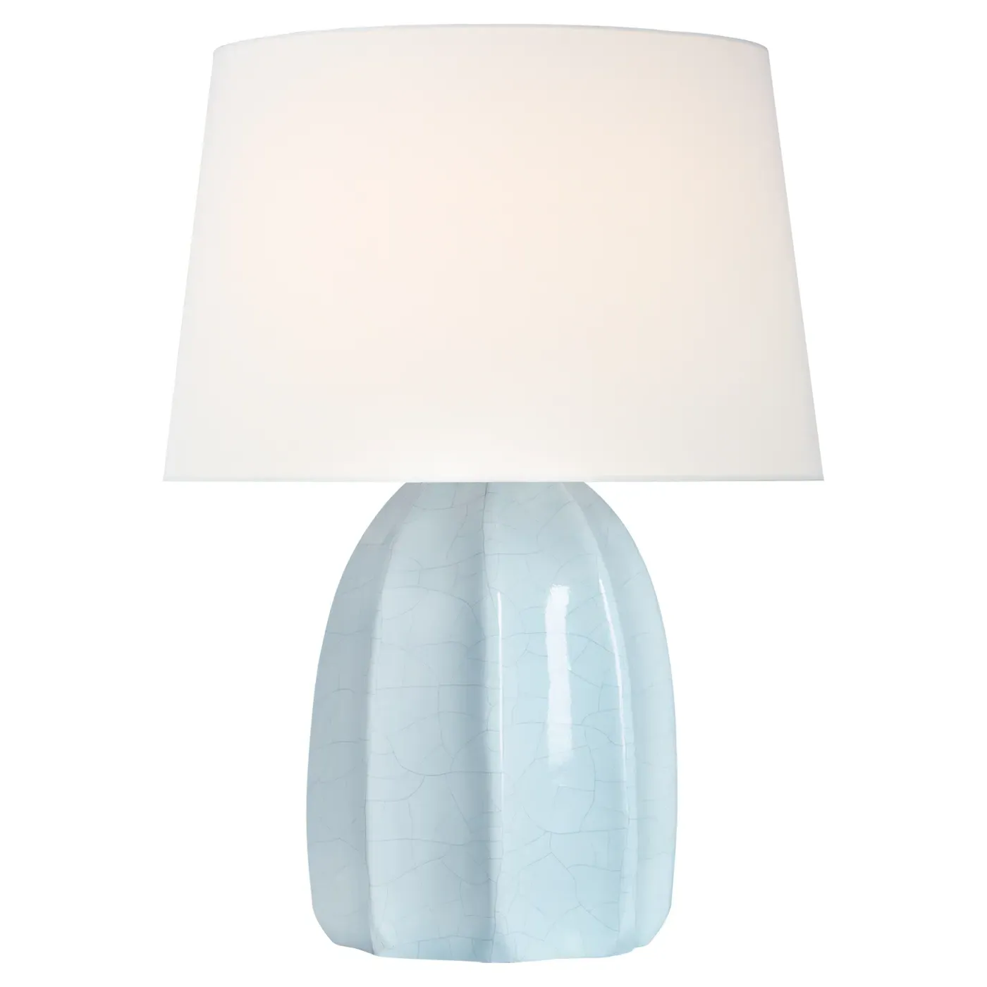 Melanie Cordless Table Lamp - Crackled Moonseed, Ceramic