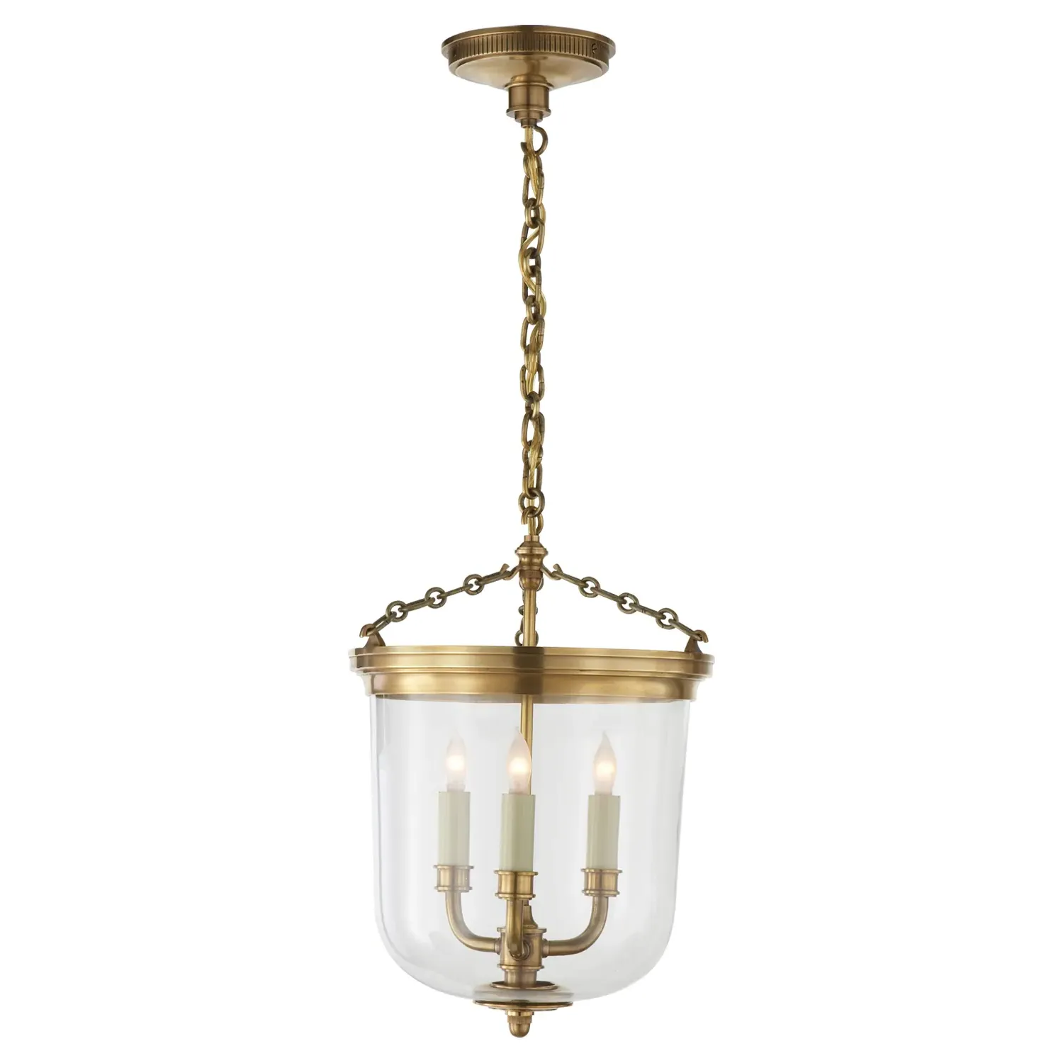 Merchant Lantern Pendant - Antique Brass, Glass image