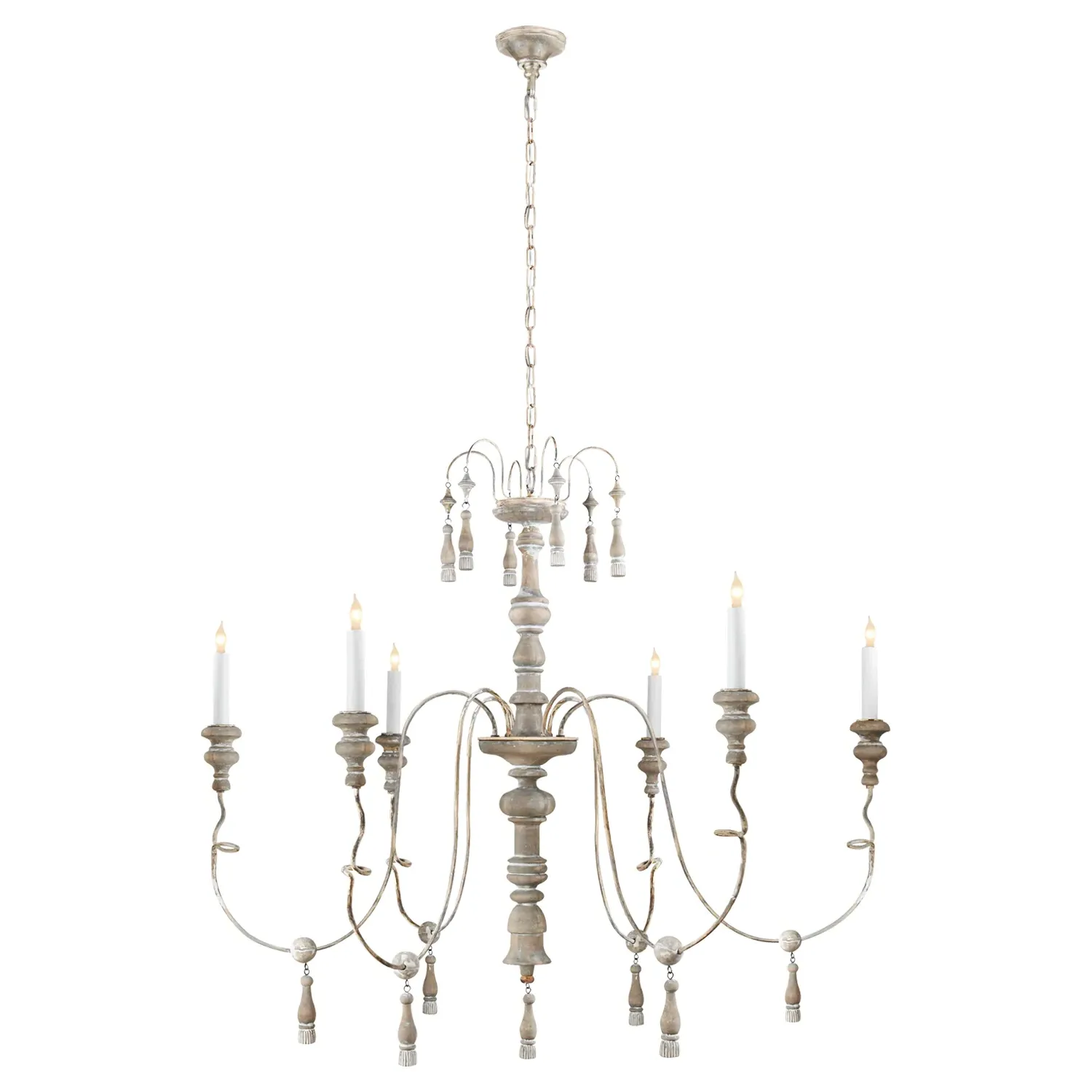 Michele Medium French Chandelier - Belgian White image
