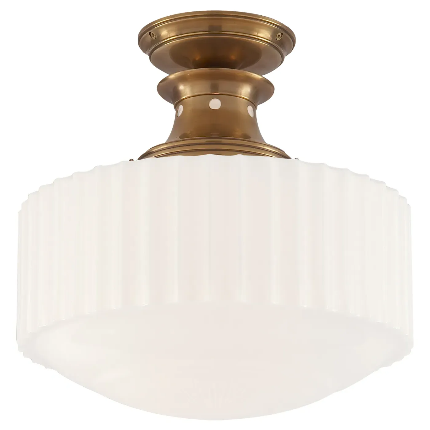 Milton Road Flush Mount - Antique Brass, Metal and Glass