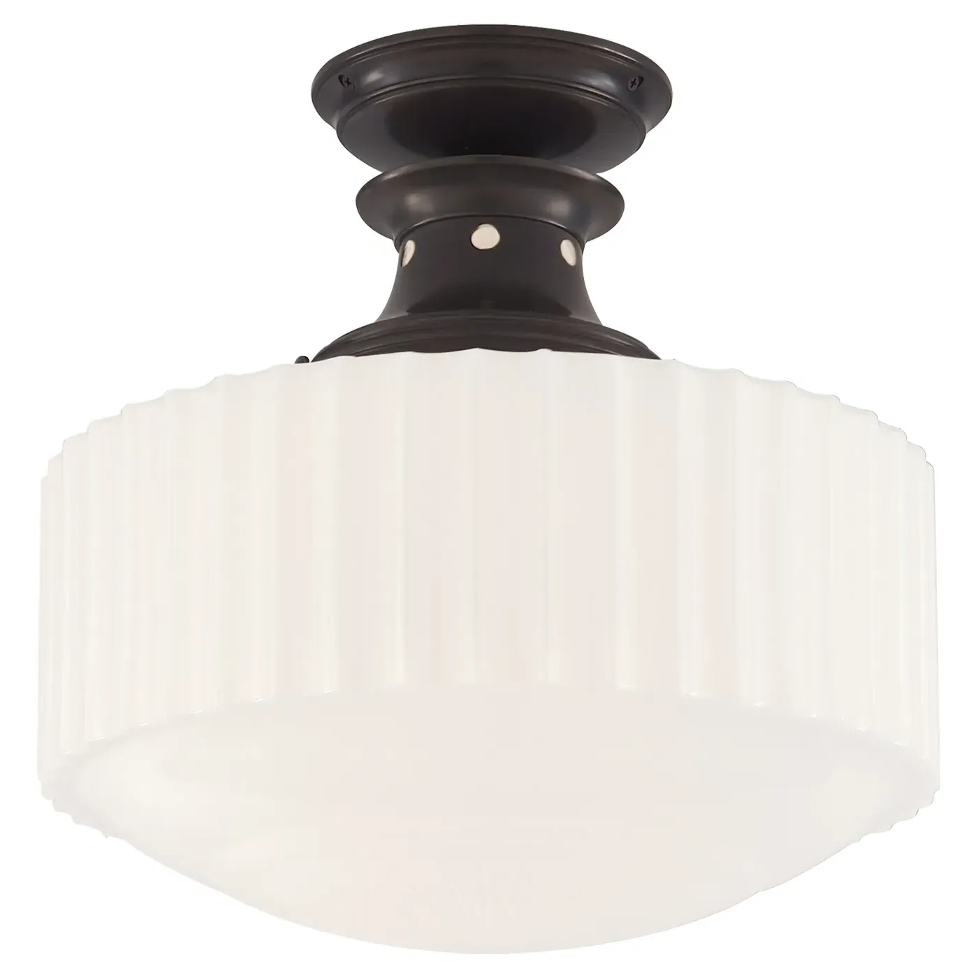 Milton Road Flush Mount - Bronze, Metal and Glass