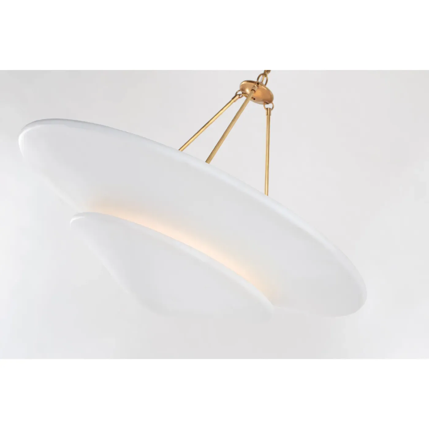 Mollino Large 2 Tier Chandelier - Antique Brass, Metal