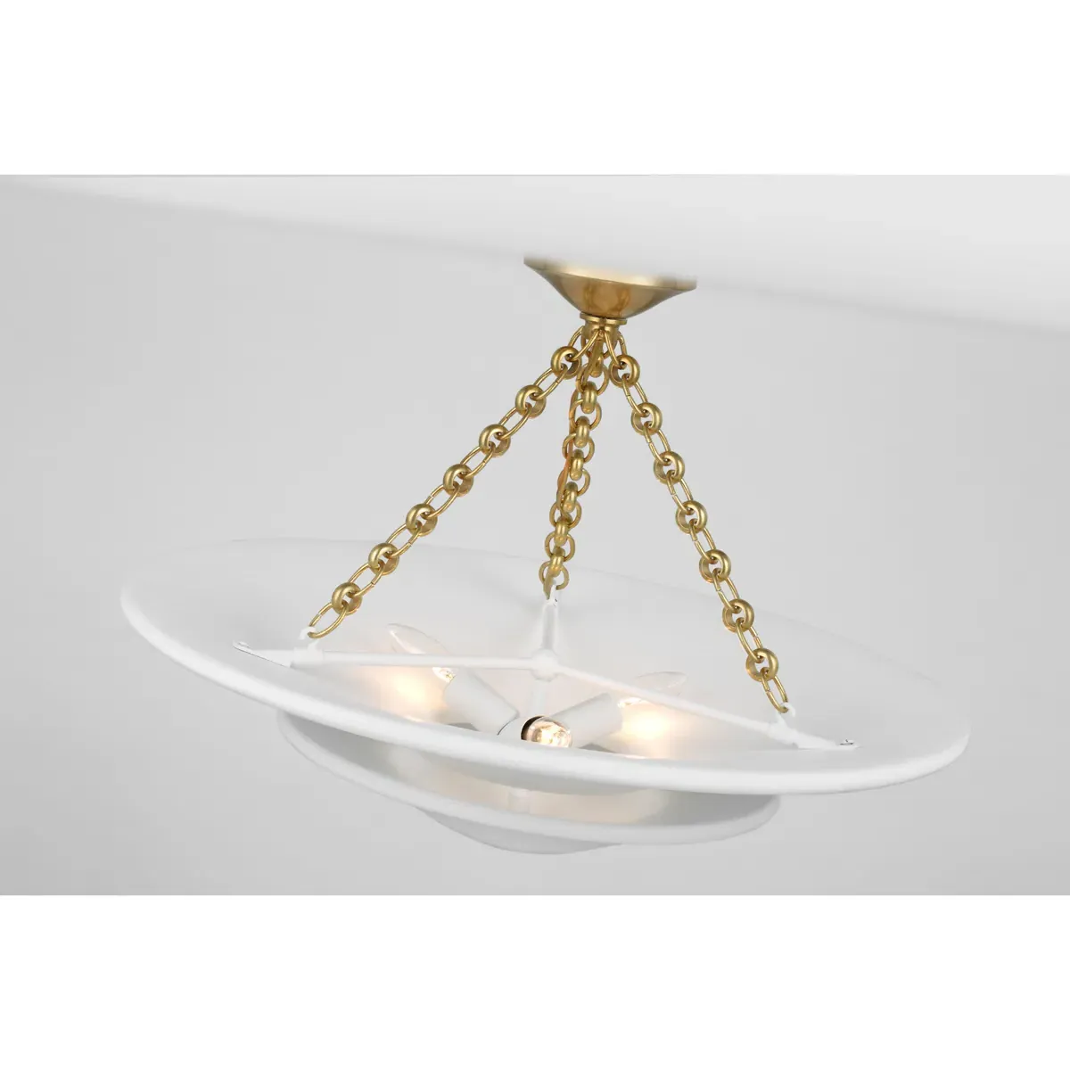 Mollino Medium 2 Tier Chandelier - Antique Brass, Metal