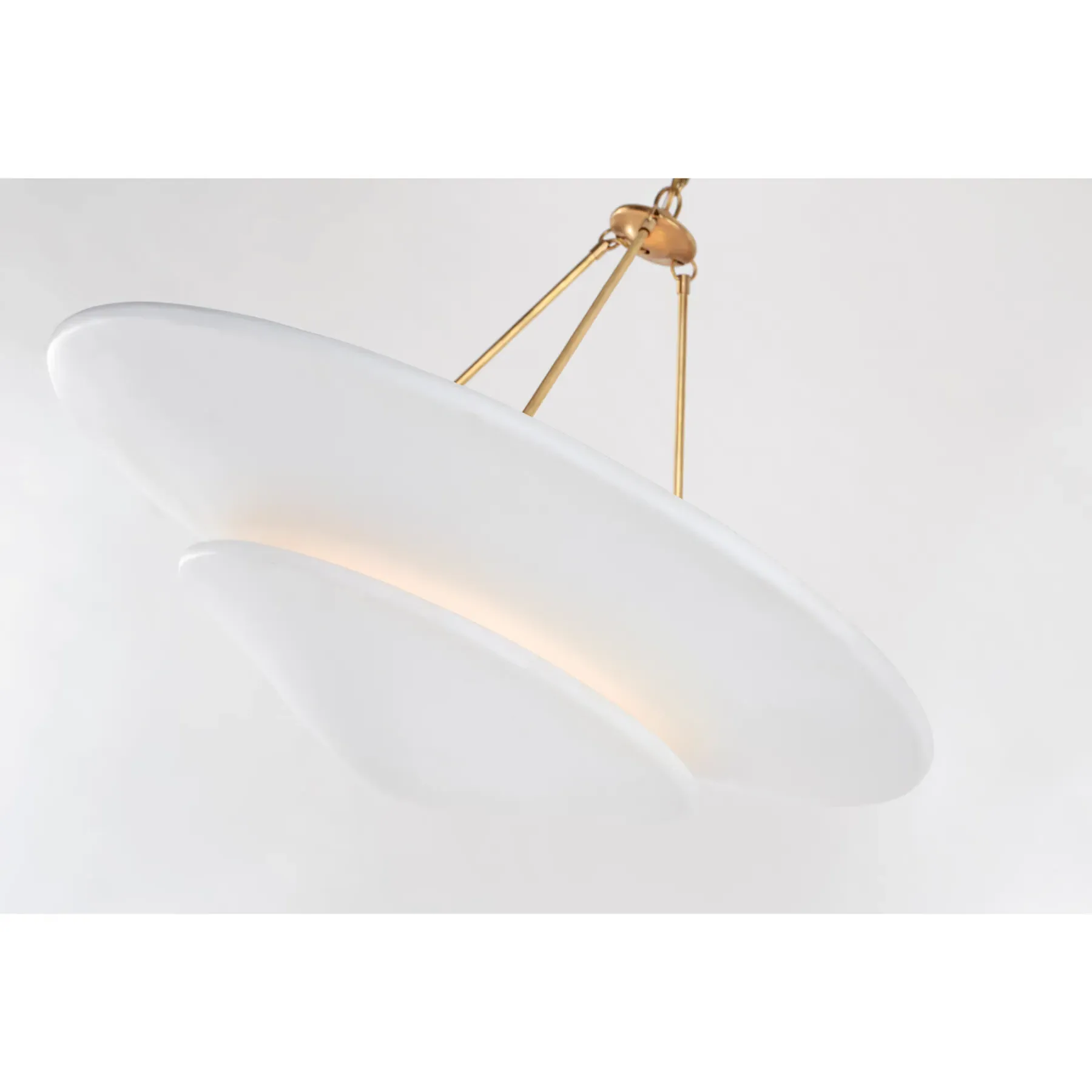 Mollino Medium 2 Tier Chandelier - Antique Brass, Metal