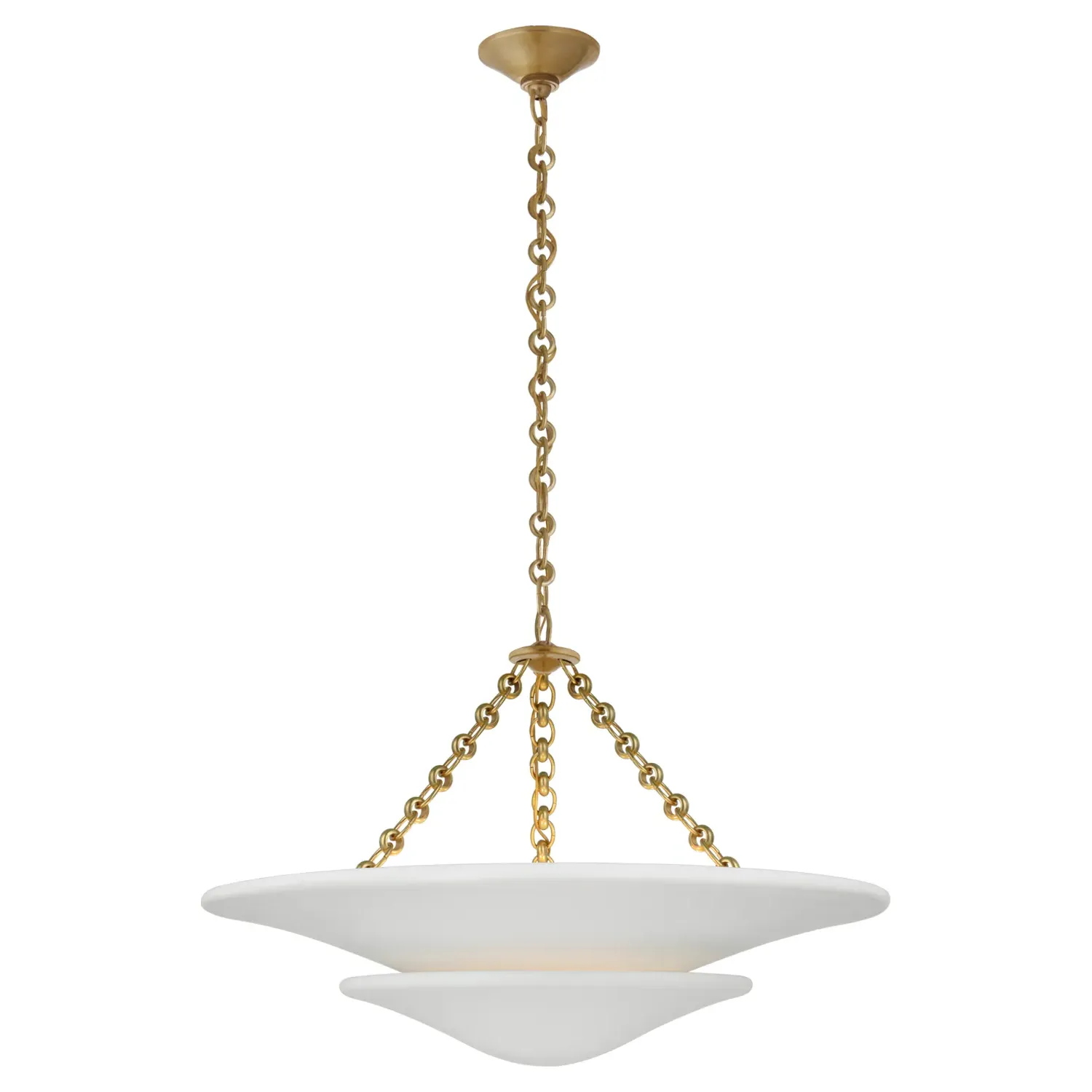 Mollino Medium 2 Tier Chandelier - Antique Brass, Metal image