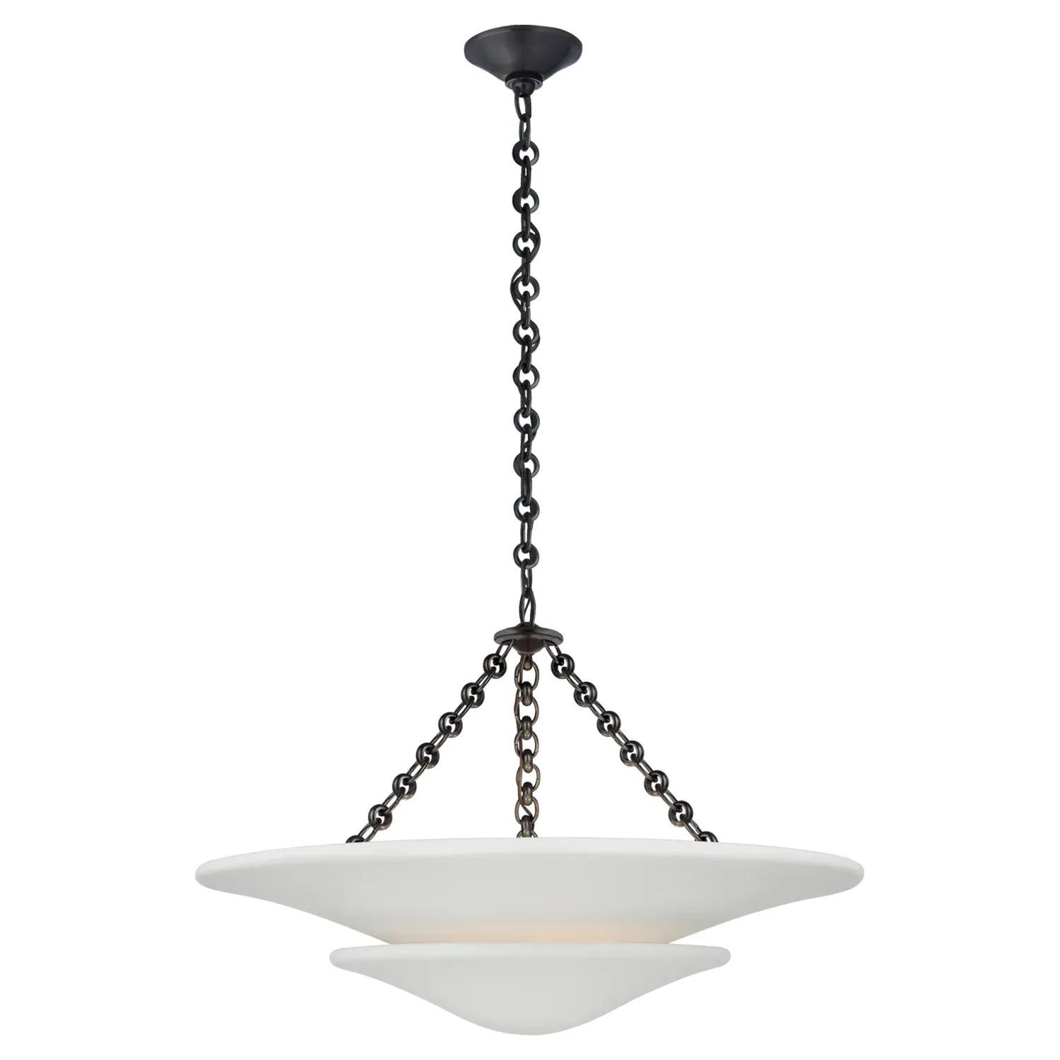 Mollino Medium 2 Tier Chandelier - Bronze, Metal