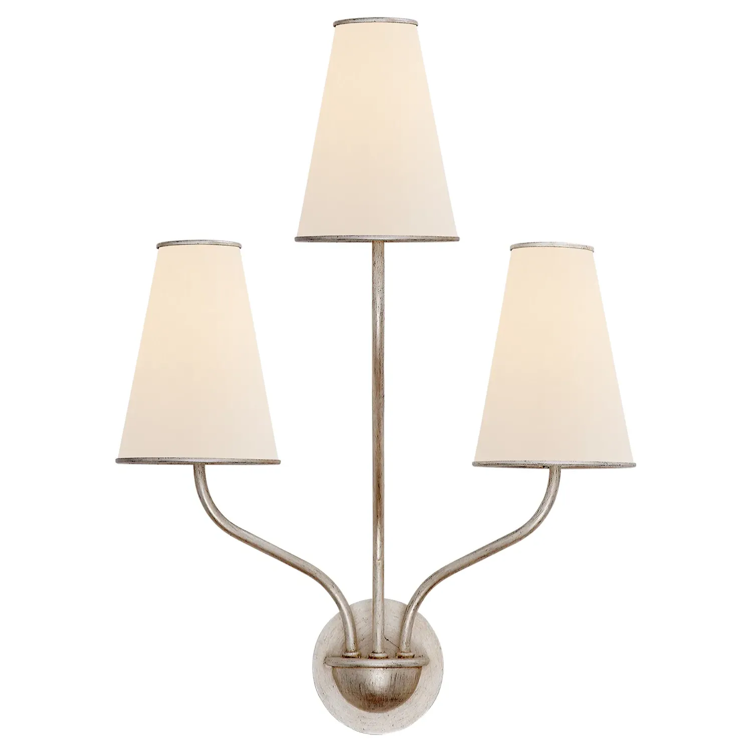 Montreuil Armed Sconce - Burnished Silver Leaf, Metal image