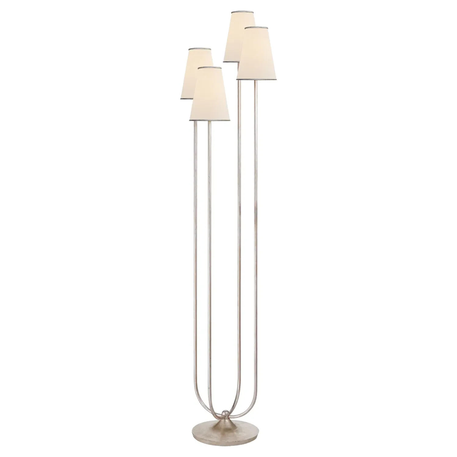 Montreuil Floor Lamp - Burnished Silver Leaf, Metal