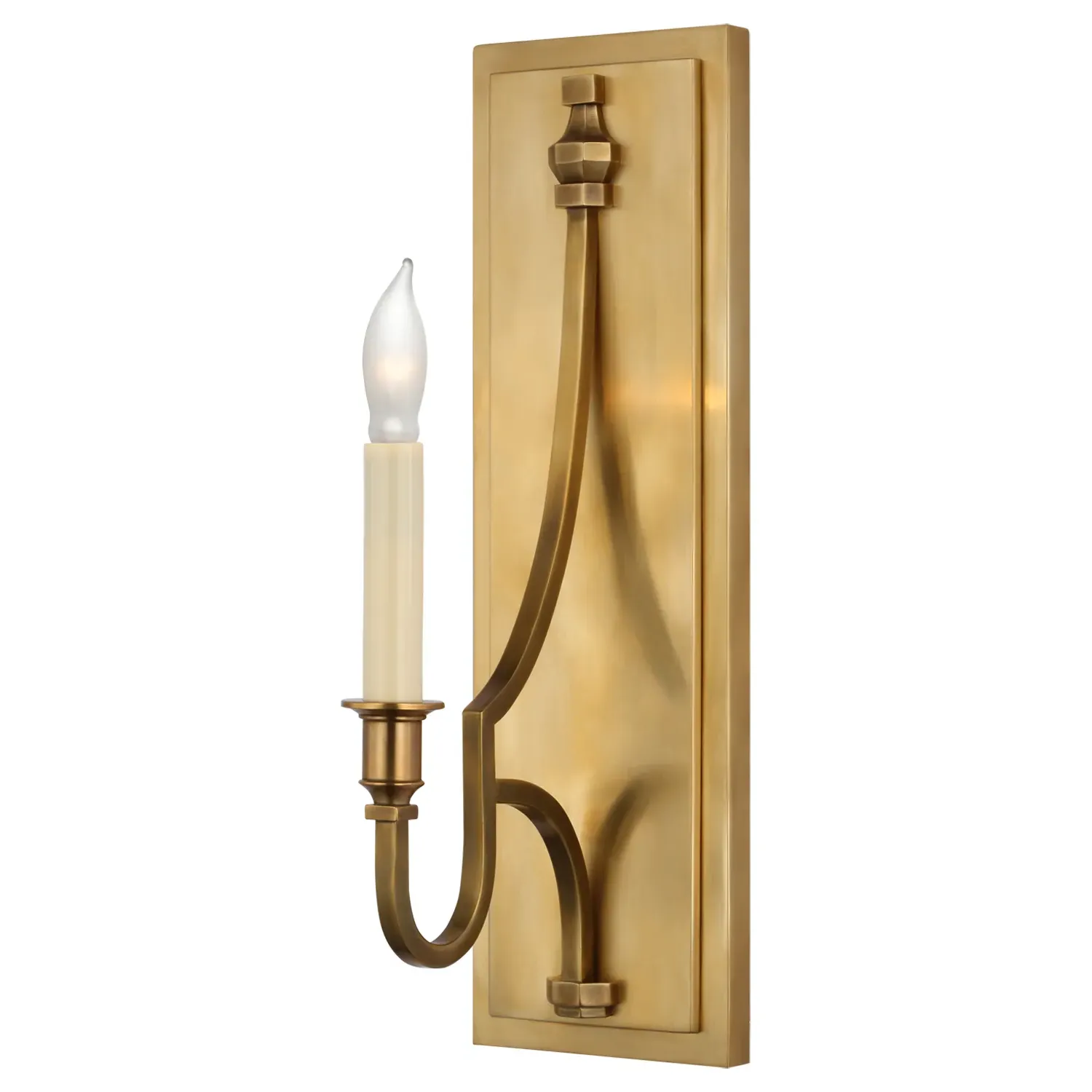 Mykonos Candle Wall Sconce - Antique Brass