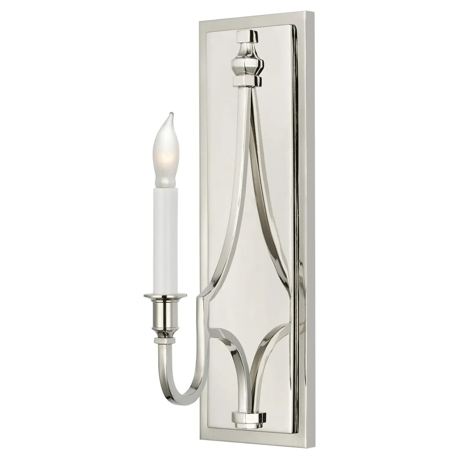 Mykonos Candle Wall Sconce - Polished Nickel