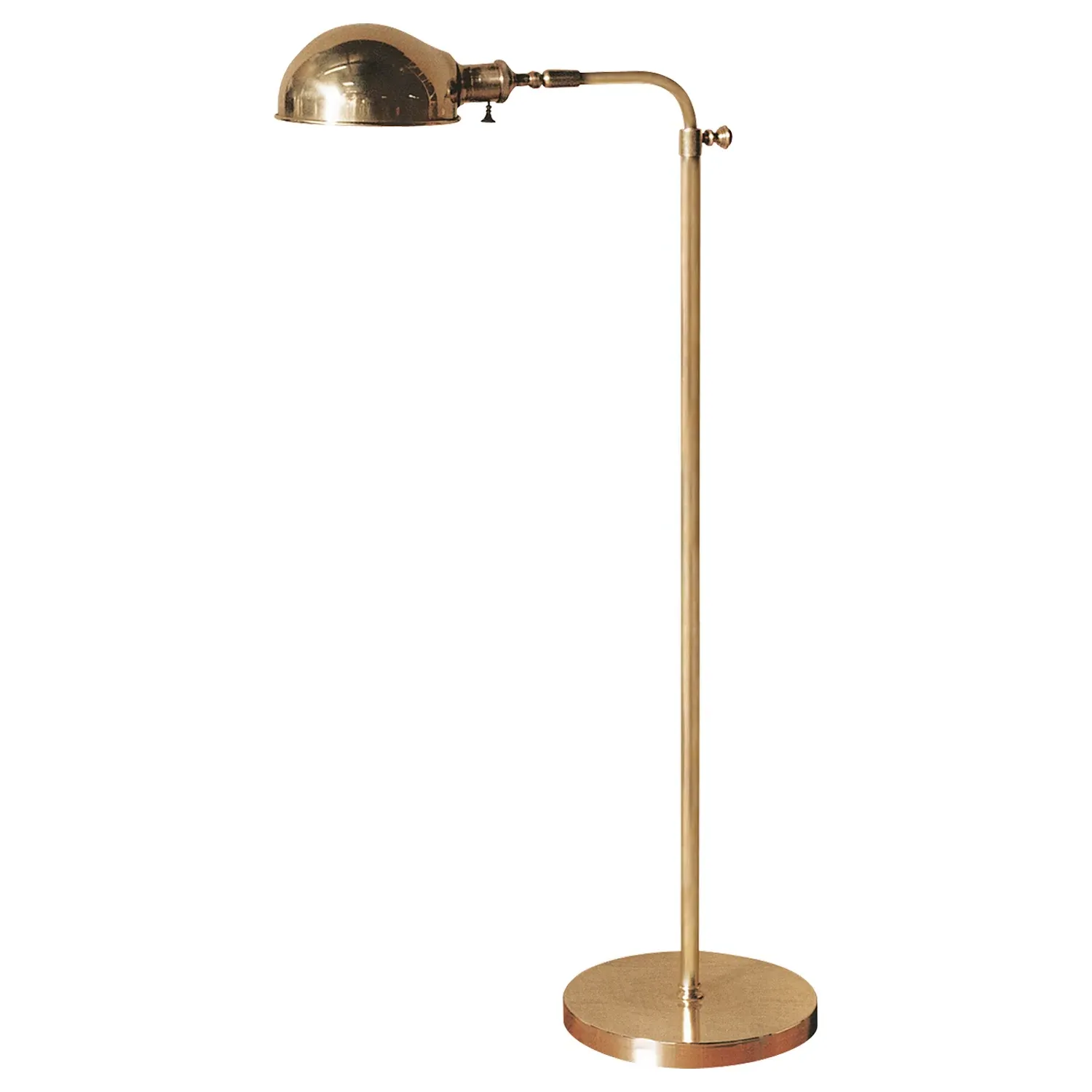 Old Pharmacy Dome Adjustable Task Floor Lamp - Antique Brass image
