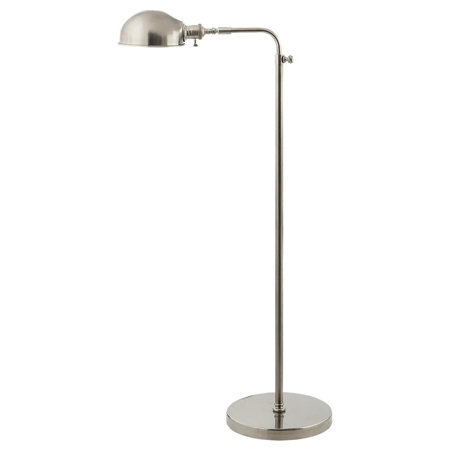 Old Pharmacy Dome Adjustable Task Floor Lamp - Antique Nickel image