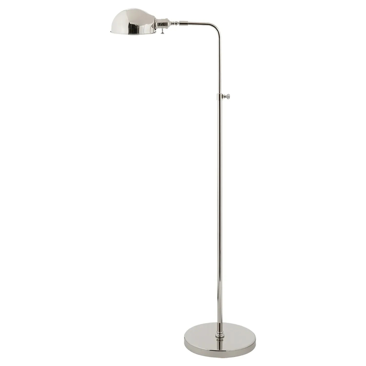 Old Pharmacy Dome Adjustable Task Floor Lamp - Polished Nickel image
