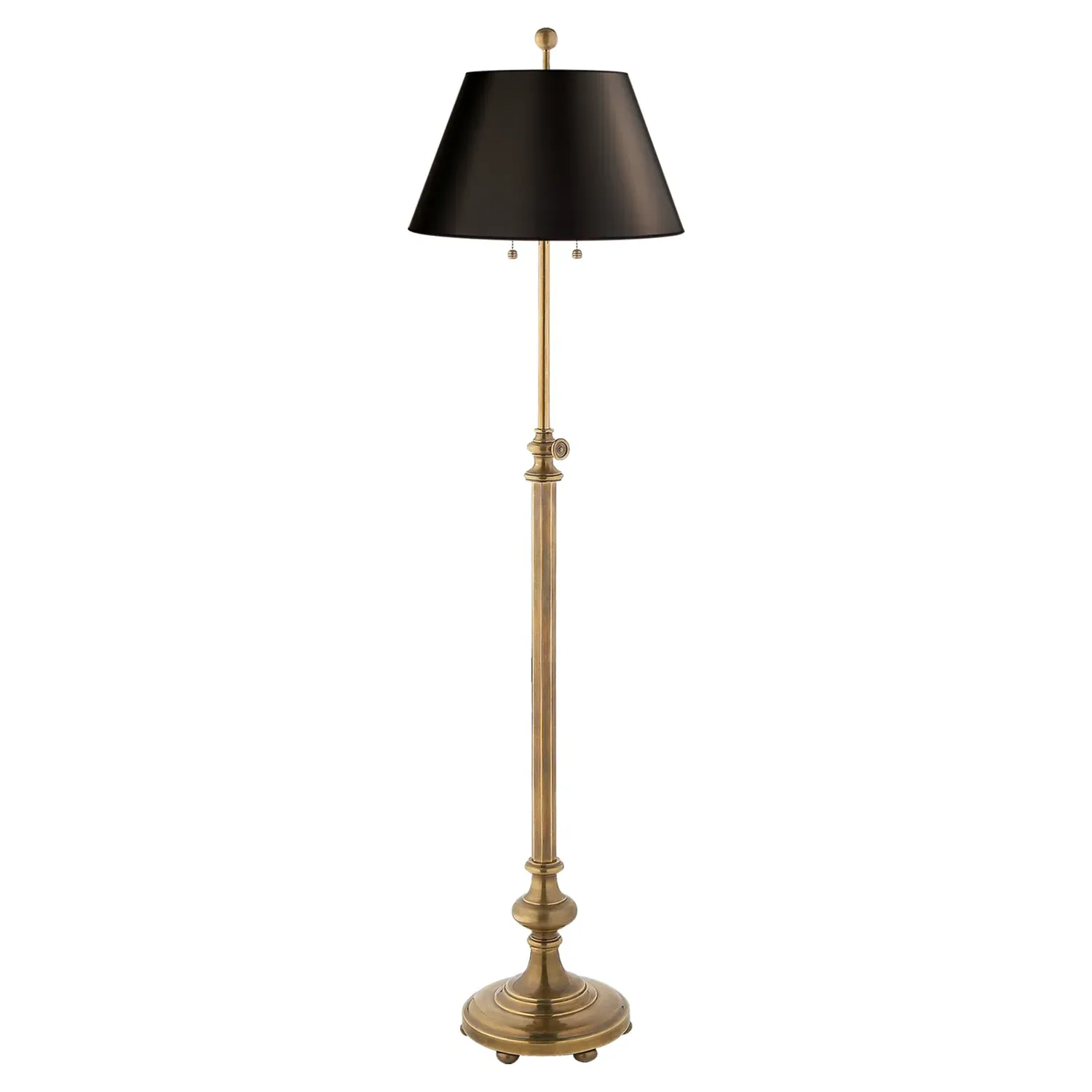Overseas Regency Adjustable Floor Lamp - Black, Antique Brass image