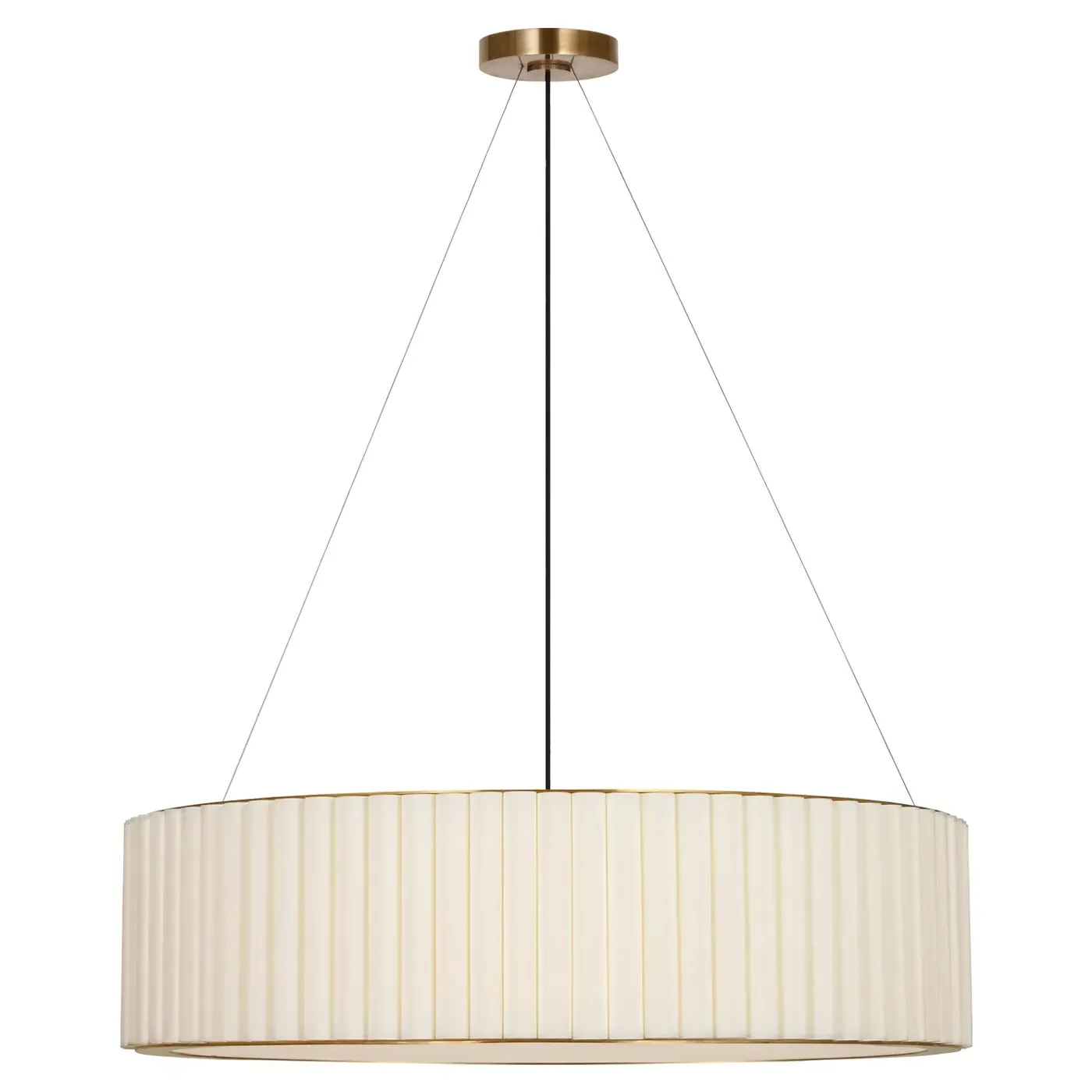 Palati Extra Large Pendant Light - Antique Brass, Linen