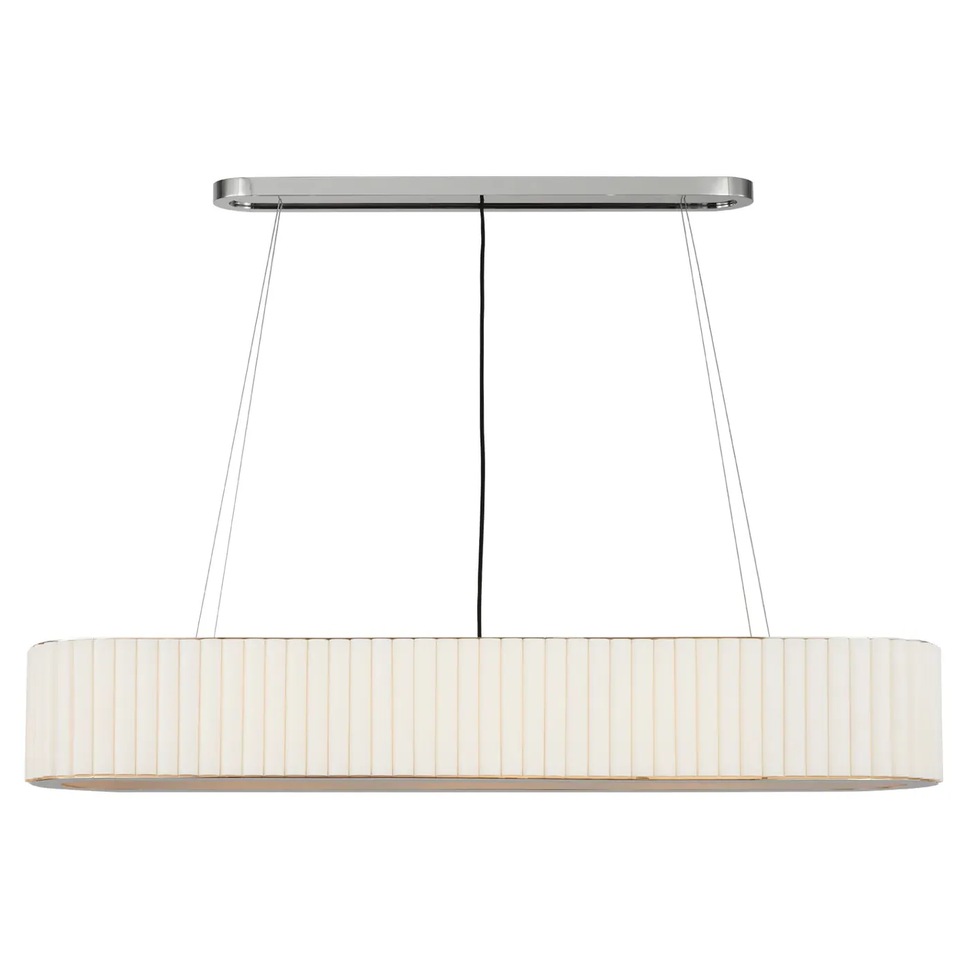 Palati Large Linear Chandelier - Polished Nickel, Metal