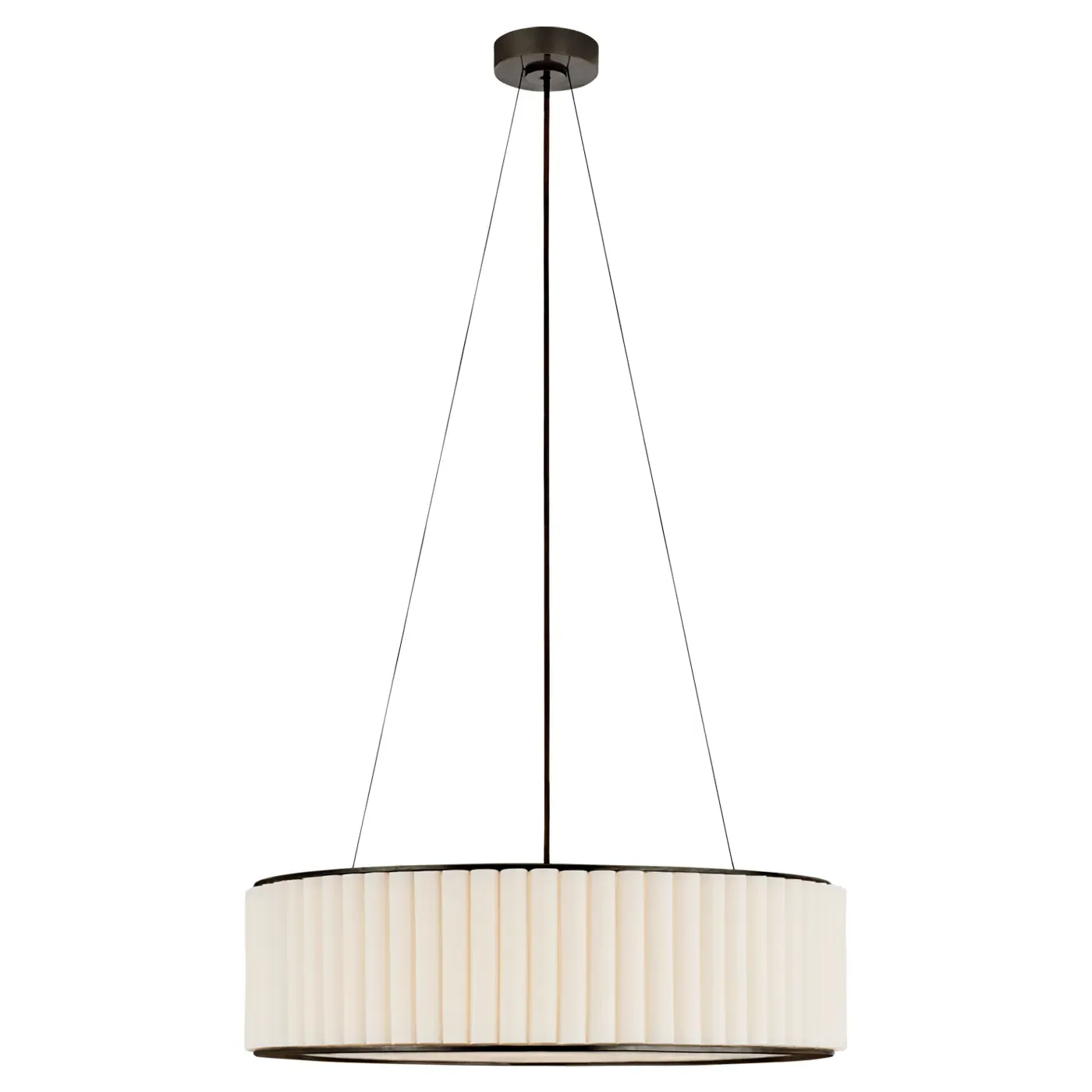 Palati Large Pendant Light - Bronze, Linen
