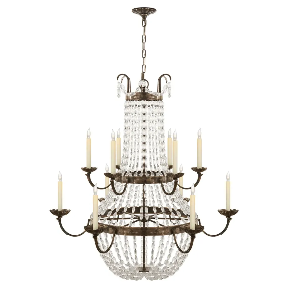 Paris Flea Market Grande 2 Tier Chandelier - Sheffield Silver