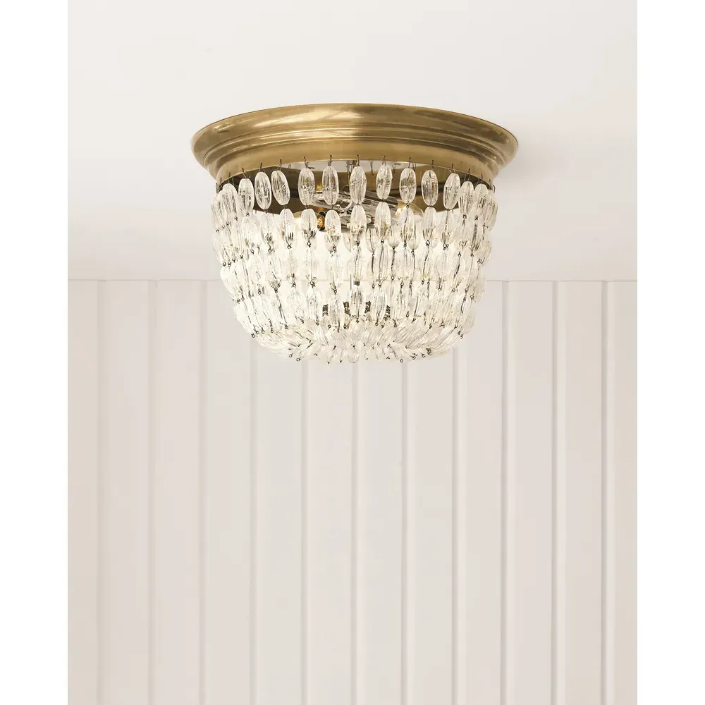 Paris Flea Market Medium Flush Mount - Antique Brass, Metal