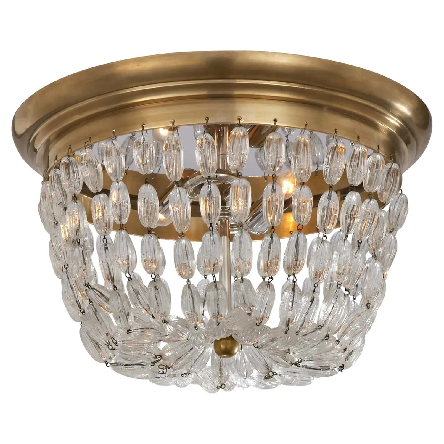 Paris Flea Market Medium Flush Mount - Antique Brass, Metal