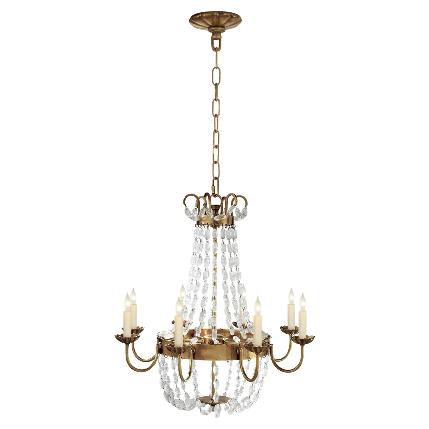 Paris Flea Market Medium Regency Chandelier - Antique Brass