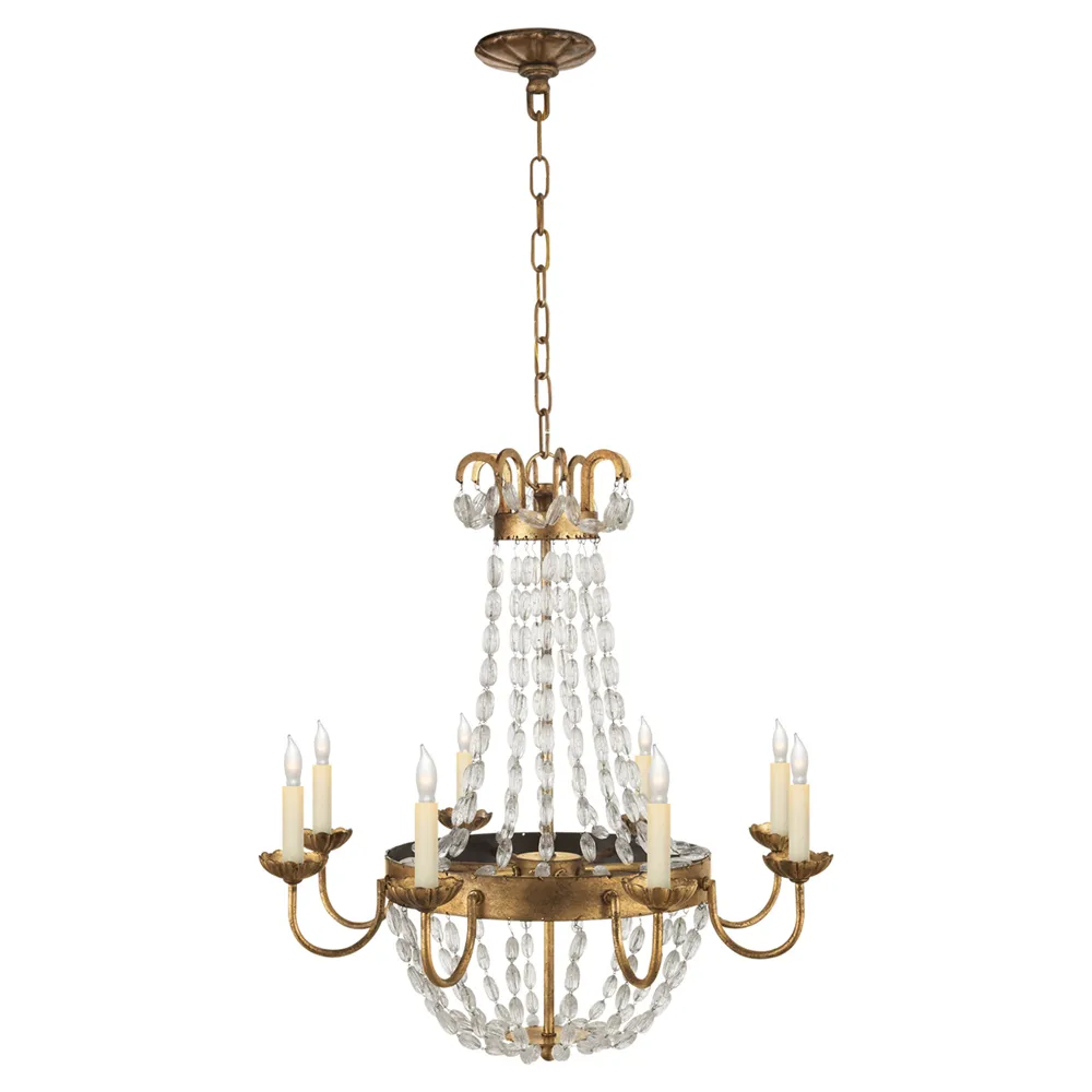Paris Flea Market Medium Regency Chandelier - Gilded Iron image