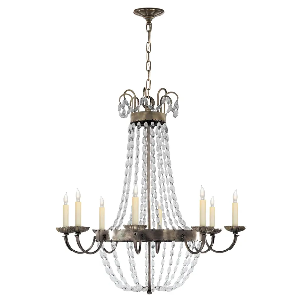 Paris Flea Market Regency Large Chandelier - Sheffield Silver