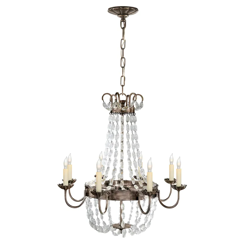 Paris Flea Market Regency Medium Chandelier - Sheffield Silver
