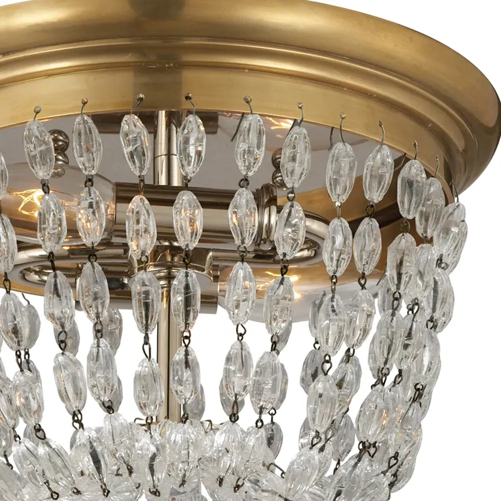 Paris Flea Market Small Flush Mount - Antique Brass, Metal