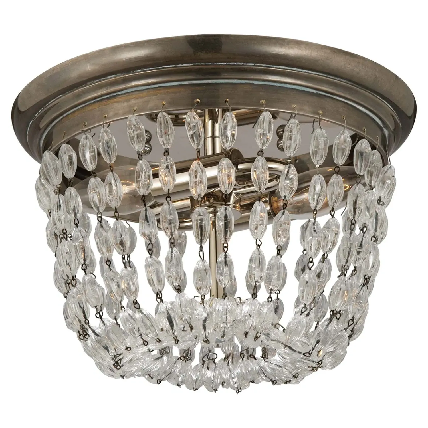 Paris Flea Market Small Glass Flush Mount - Sheffield Silver image