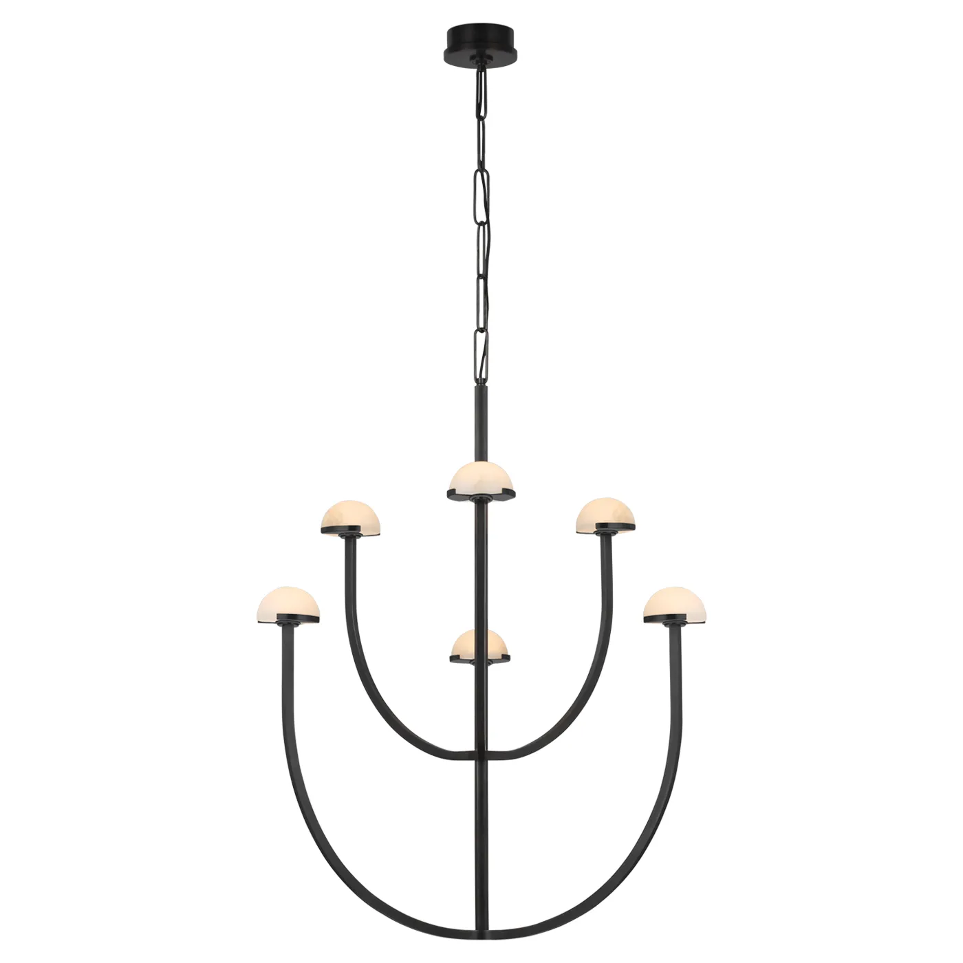 Pedra Large 2 Tier Chandelier - Bronze, Alabaster