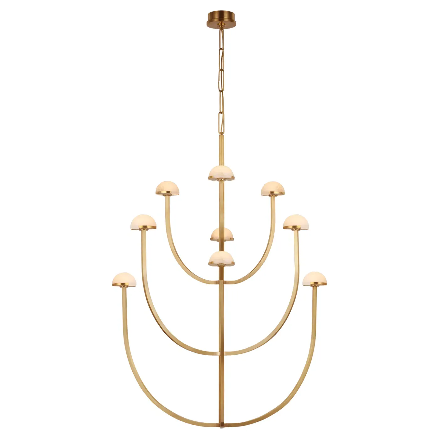 Pedra XLarge 3 Tier Chandelier - Antique Brass, Alabaster image