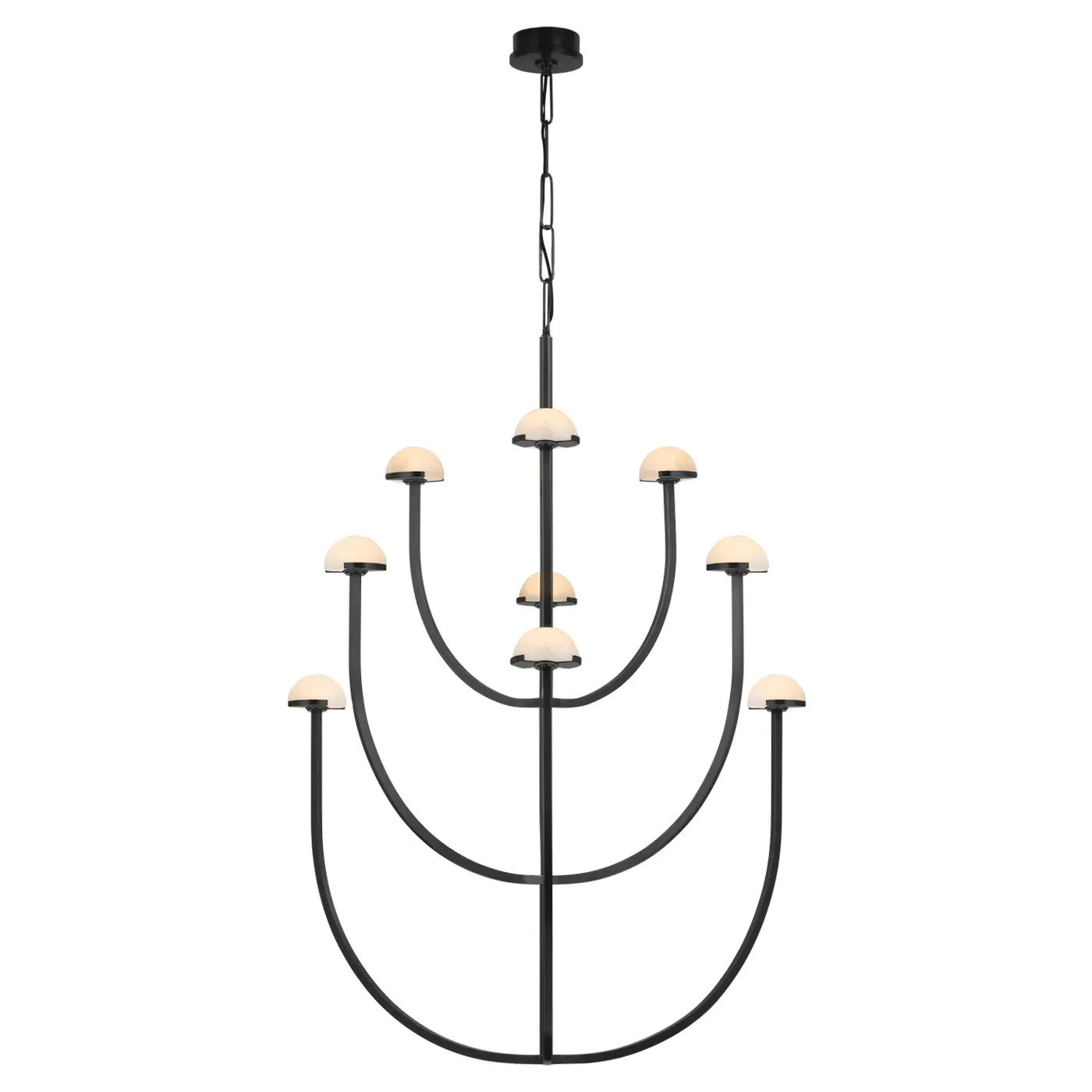 Pedra XLarge 3 Tier Chandelier - Bronze, Alabaster