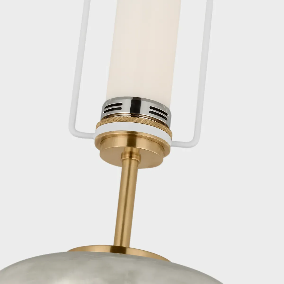 Phoebe Cordless Stacked Table Lamp - Antiqued White, Ceramic