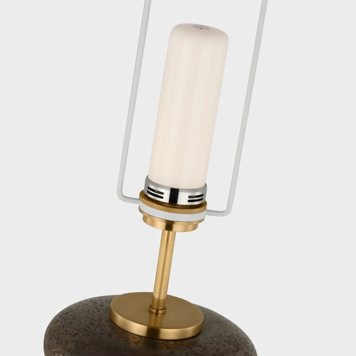 Phoebe Stacked Cordless Table Lamp - Crystal Bronze, Ceramic