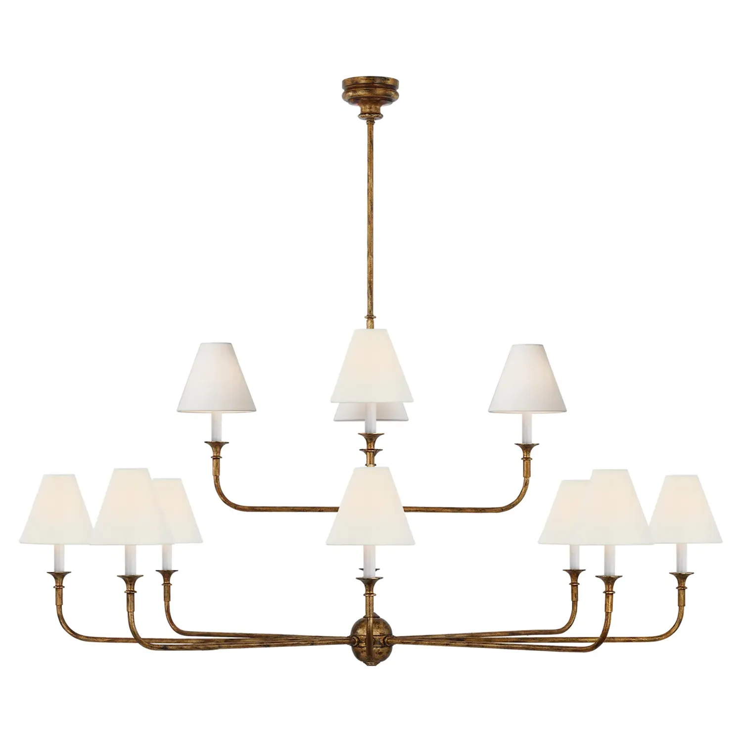 Piaf Grande 2 Tier Chandelier - Antique Gild, Metal