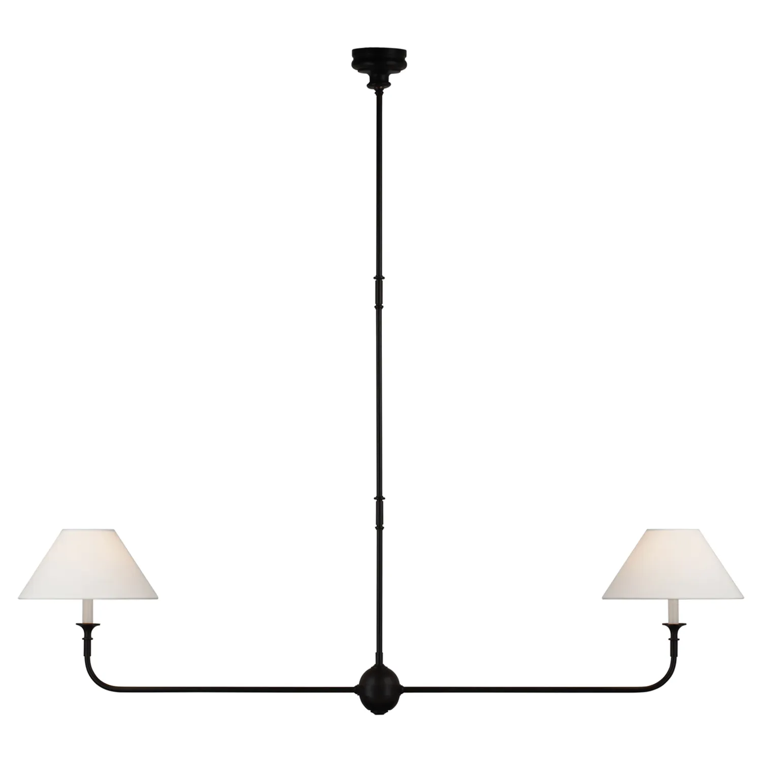 Piaf Large Linear Pendant - Aged Iron, Iron