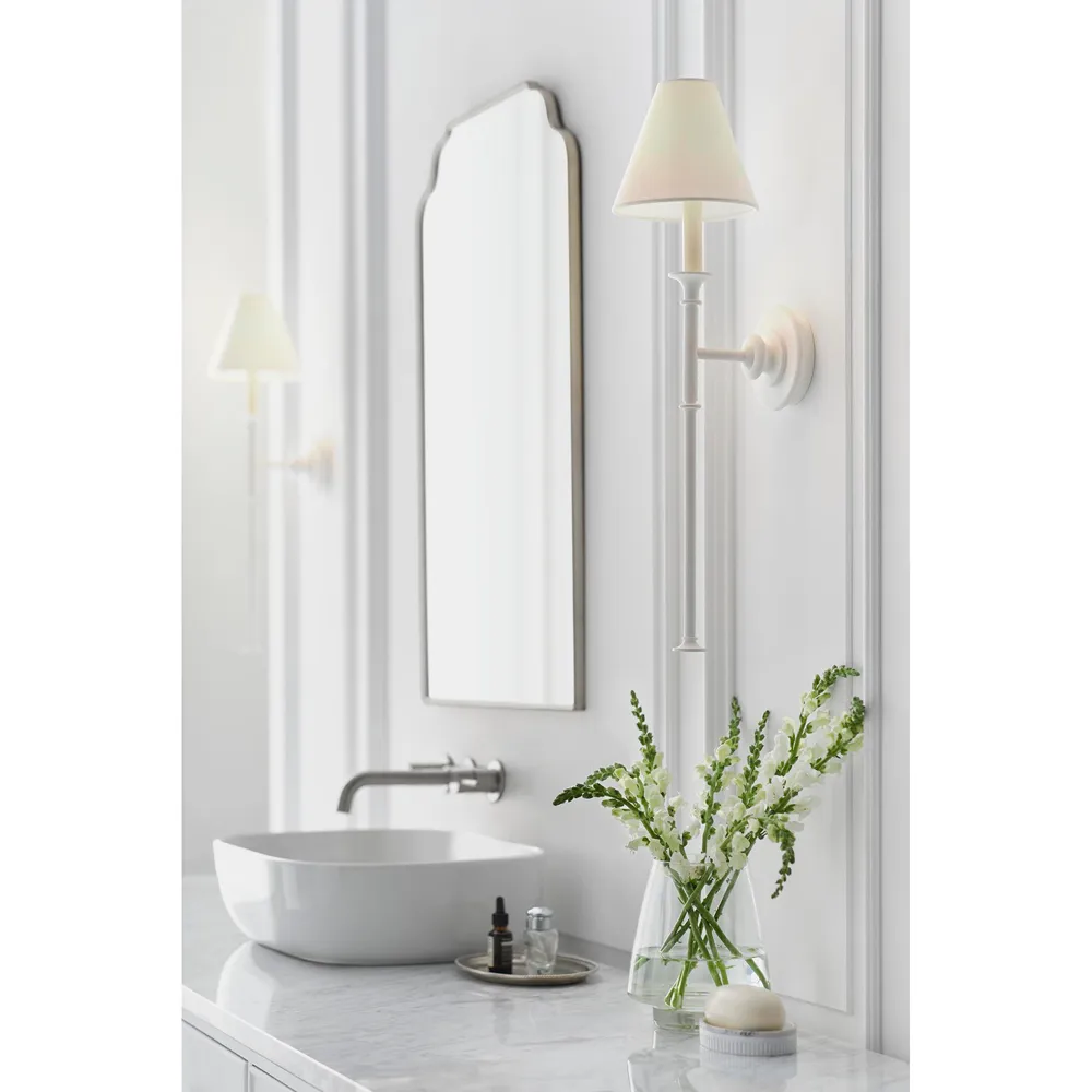 Piaf Large Tail Wall Sconce - Plaster White, Metal