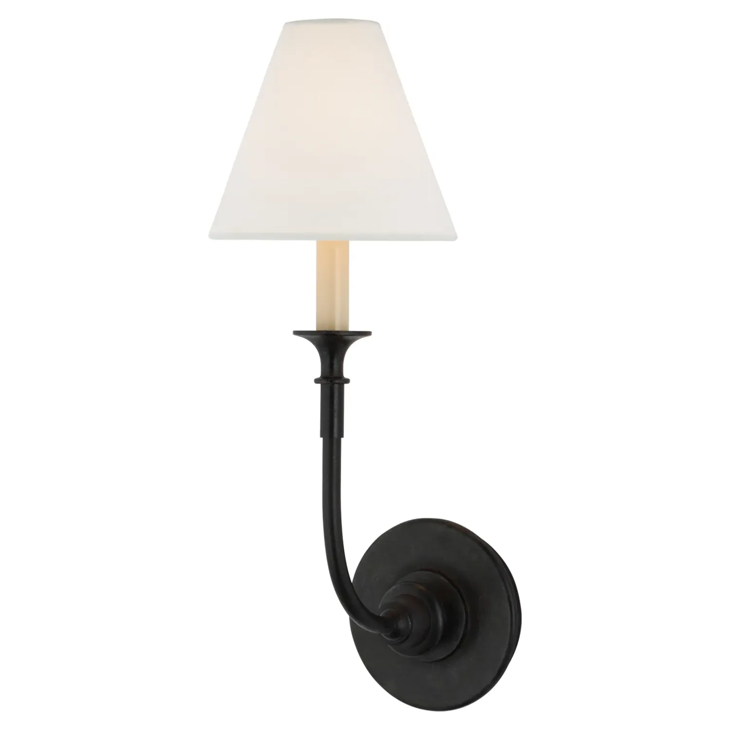 Piaf Single Wall Sconce - Aged Iron, Iron image