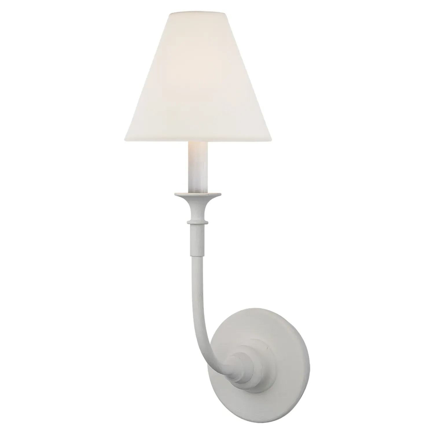 Piaf Single Wall Sconce - Plaster White, Metal image