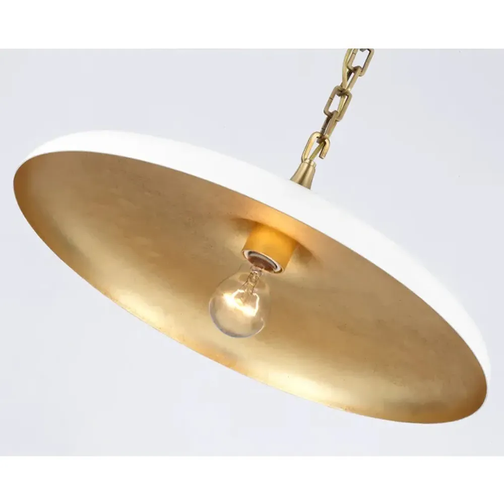 Piatto Medium Pendant Light - Antique Brass, Metal