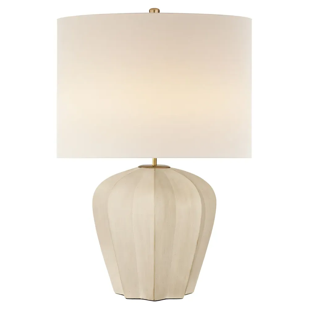 Pierrepont Drum Table Lamp - Stone White, Ceramic