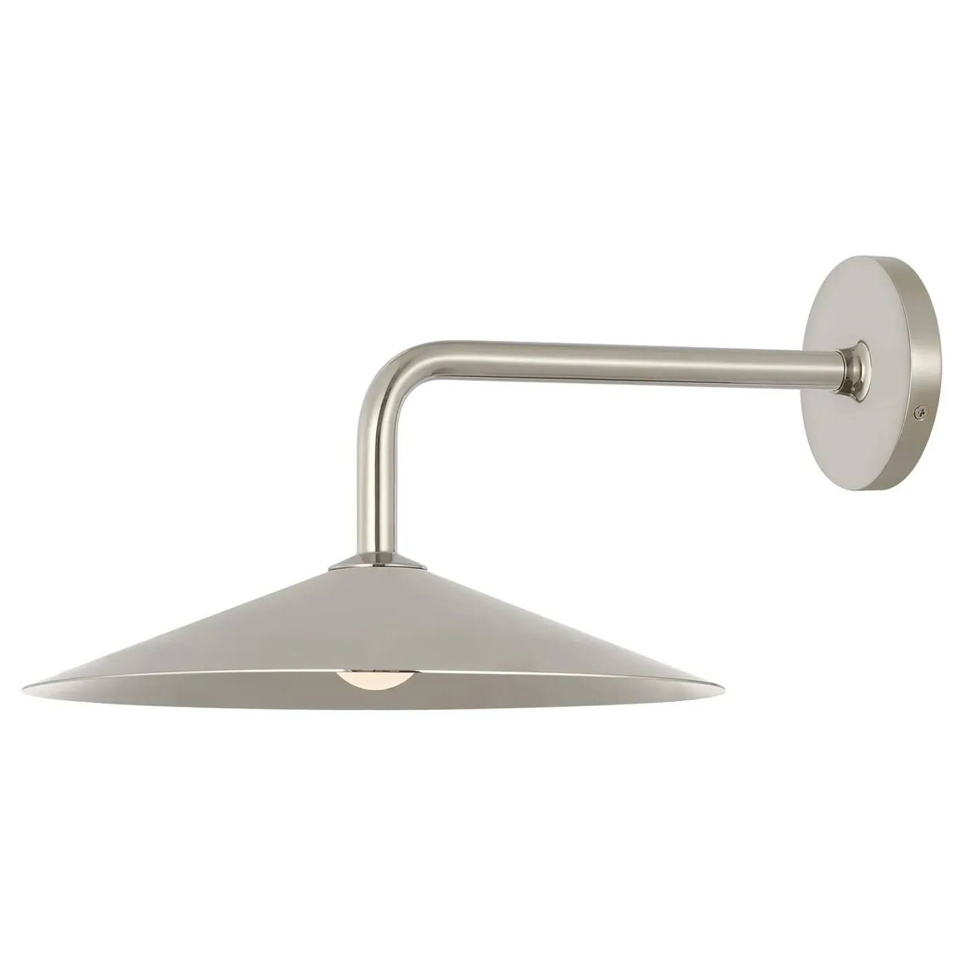 Ponce Armed Sconce - Polished Nickel, Steel