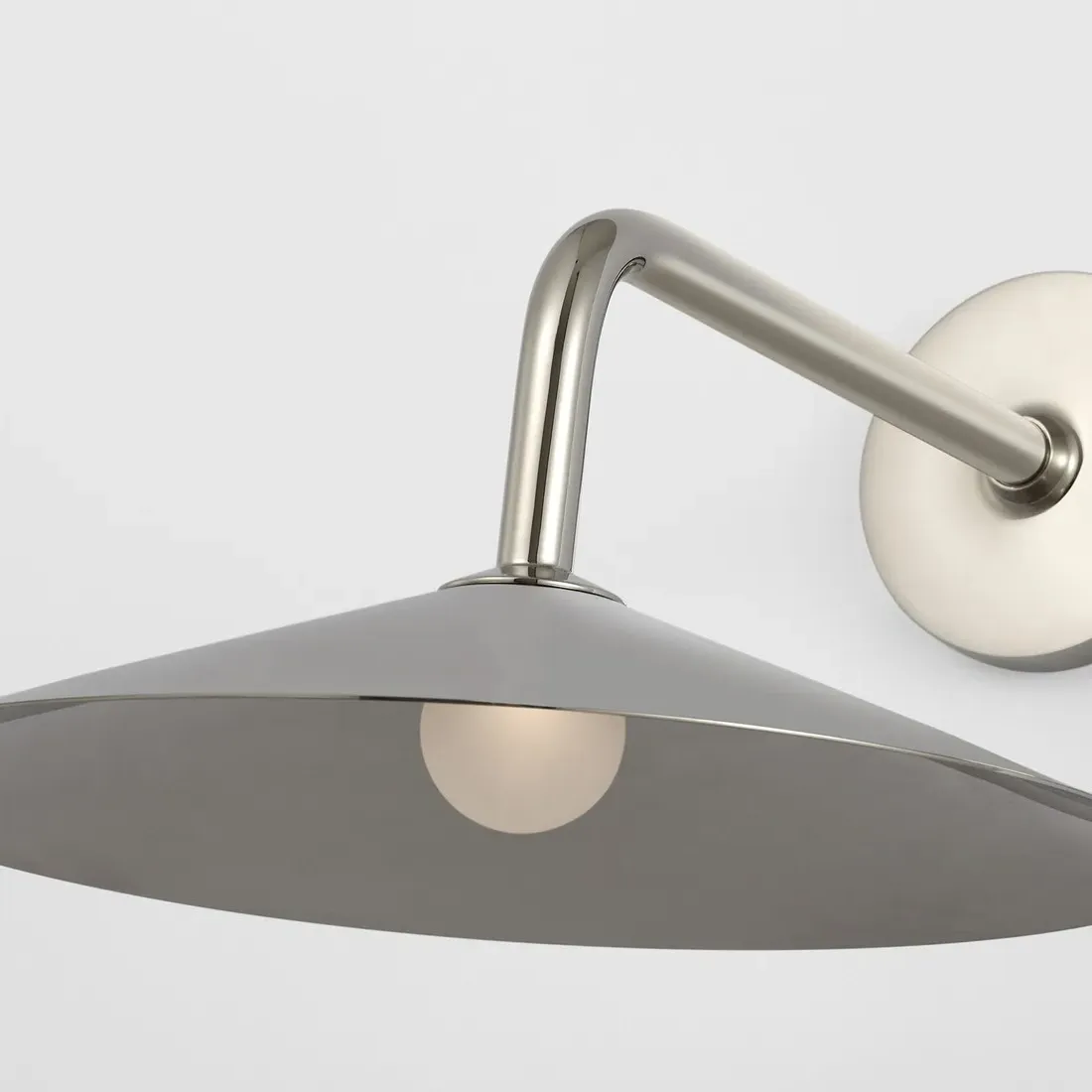 Ponce Armed Sconce - Polished Nickel, Steel