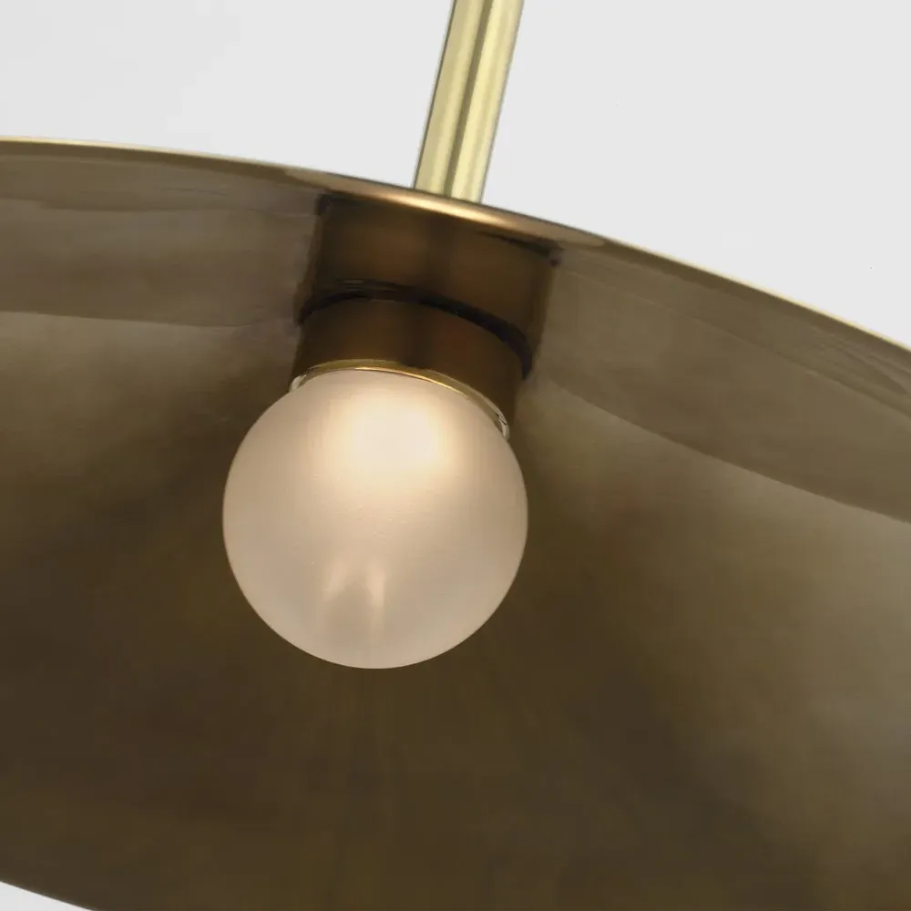 Ponce Single Pendant - Antique Brass, Brass