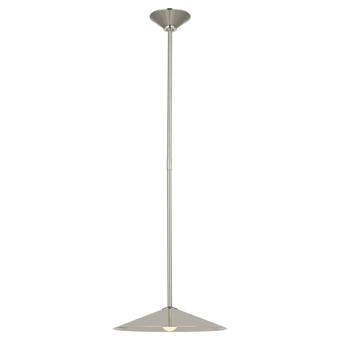 Ponce Single Pendant - Polished Nickel, Steel